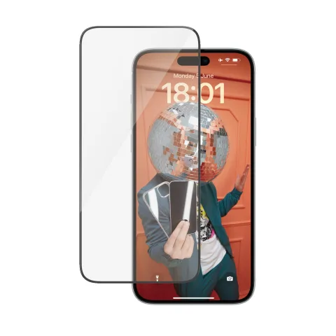 PanzerGlass Screen Protector iPhone 15 Plus | Ultra-Wide Fit w. EasyAligner