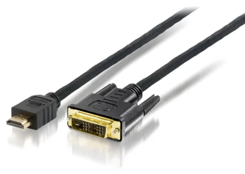 Equip 119325 vaizdo kabelio adapteris 5 m HDMI DVI-D Juoda
