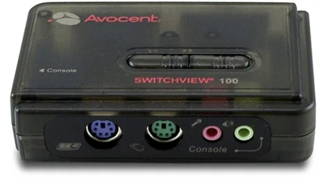 Vertiv Avocent SwitchView 100 2-port PS/2 KVM Switch KVM jungiklis Juoda