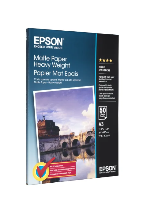 Matte Paper Heavy Weight, DIN A3, 167g/m², 50 Sheets