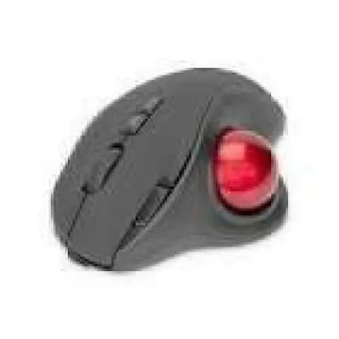 DIGITUS Wireless Ergonomic Optical Trackball Mouse red 8D