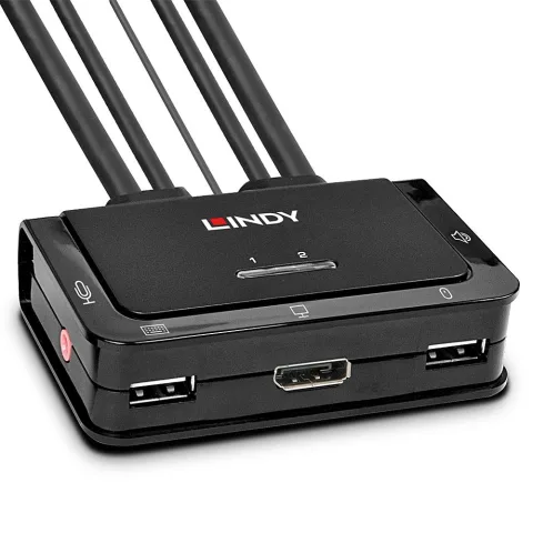 Lindy 42344 KVM jungiklis Stovo montavimas Juoda