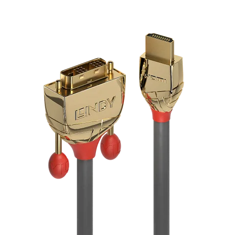 Lindy 36193 vaizdo kabelio adapteris 0,5 m HDMI A tipo (standartinis) DVI-D Pilka