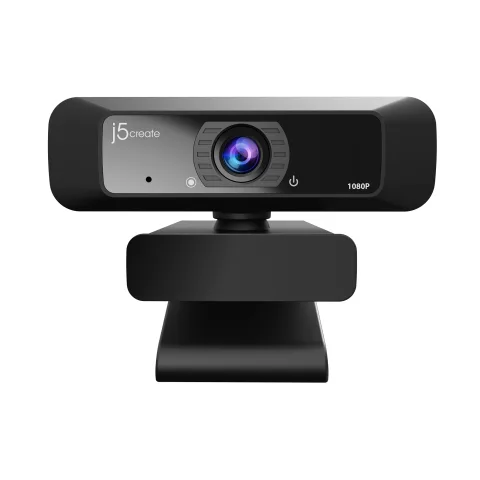 JVCU100 USB HD Webcam with 360° Rotation, 1080p Video Capture Resolution, Black