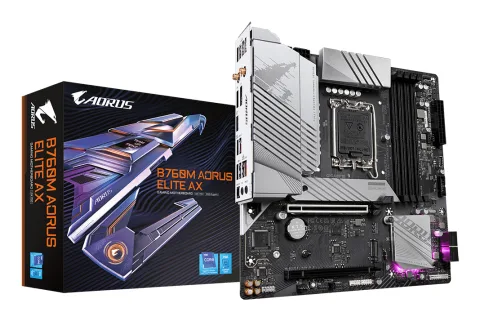 GIGABYTE B760M AORUS ELITE AX Motherboard - Supports Intel Core 14th Gen