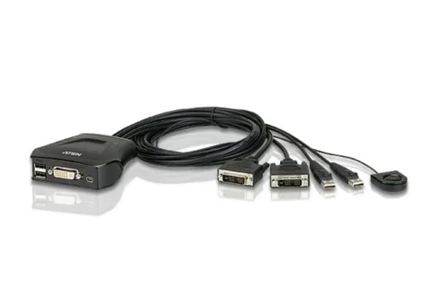 ATEN CS22D KVM jungiklis Juoda