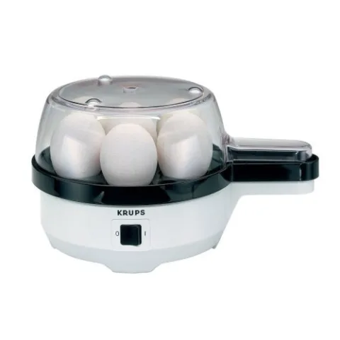 Krups 0580872 kiaušinių viryklė 7 kiaušiniai(ių) 350 W Juoda, Permatomas, Balta