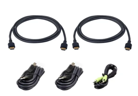 ATEN 1.8M USB Ultra High Speed HDMI Dual Display Secure KVM Cable Kit