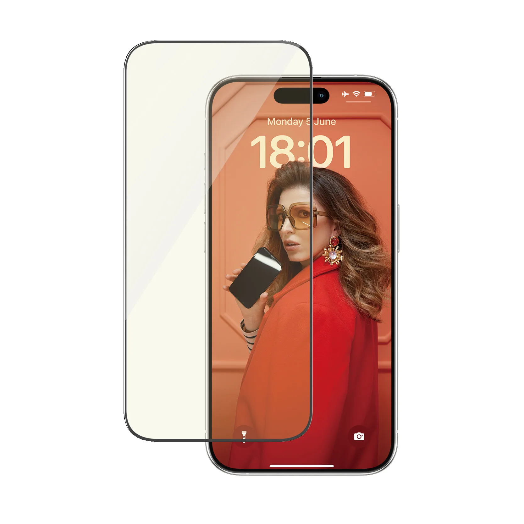 PanzerGlass EyeCARE Screen Protection iPhone 15 Pro | Ultra-Wide Fit w. EasyAligner