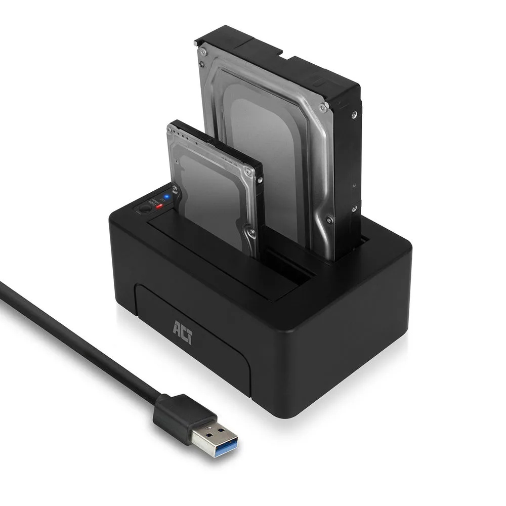 ACT AC1504 saugojimo diskų prijungimo stotis USB 3.2 Gen 1 (3.1 Gen 1) Type-B Juoda