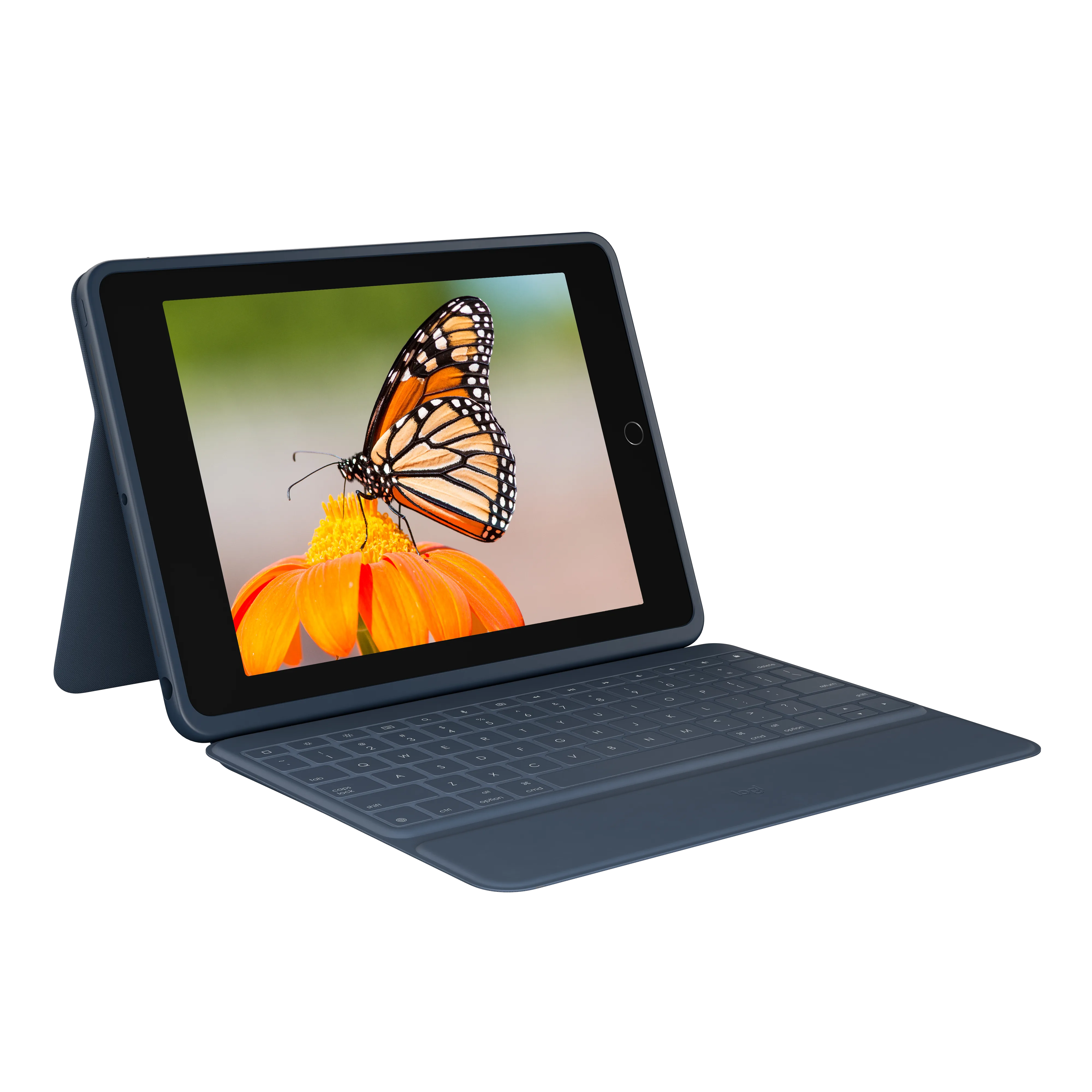 Logitech Rugged Combo 3 QWERTZ Vokiečių Smart Connector Mėlyna