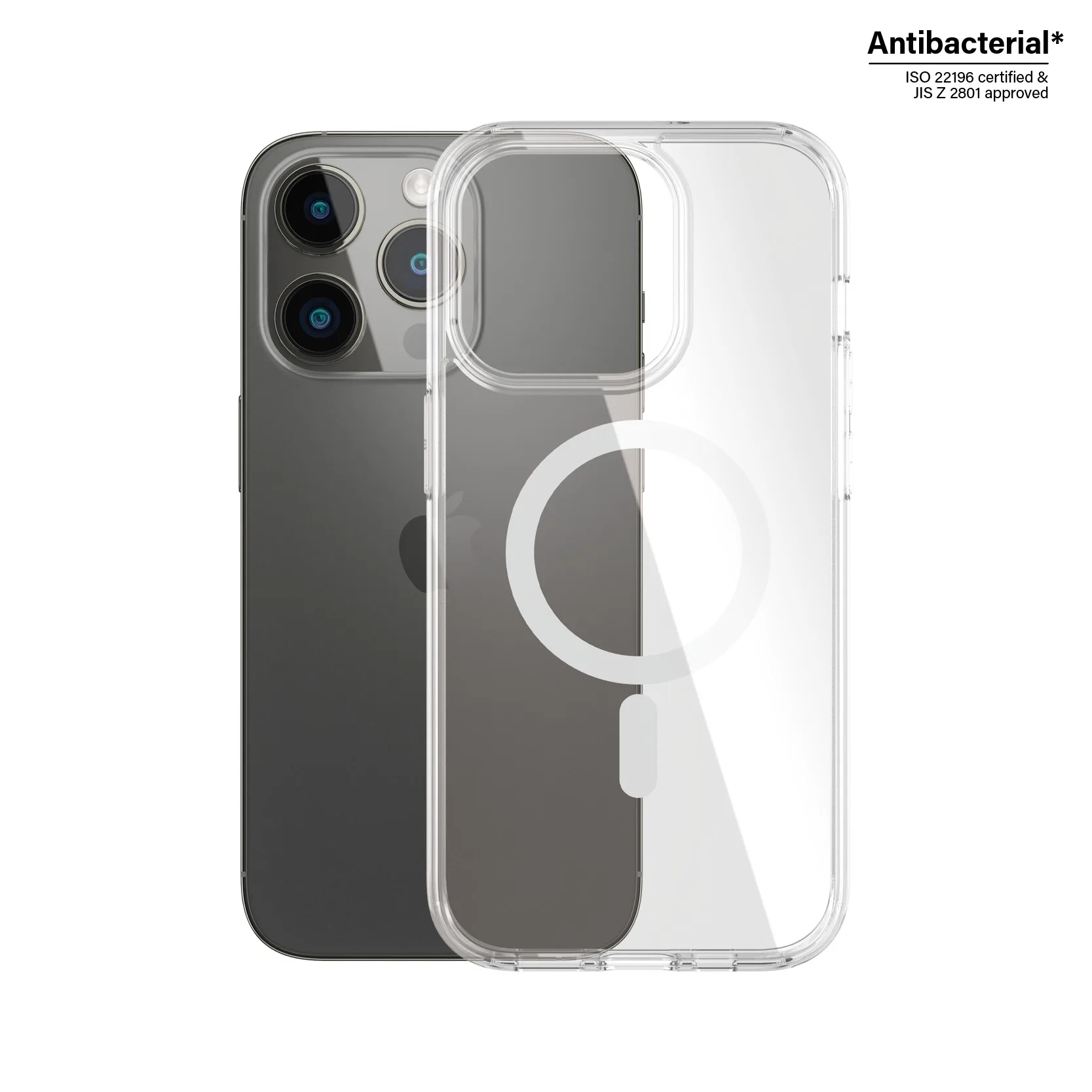 PanzerGlass HardCase Transparent w. White MagSafe iPhone 14 Pro