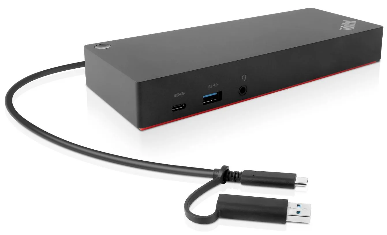 Lenovo 40AF0135EU knyginių kompiuterių dokas / jungčių replikatorius Vielinis Juoda