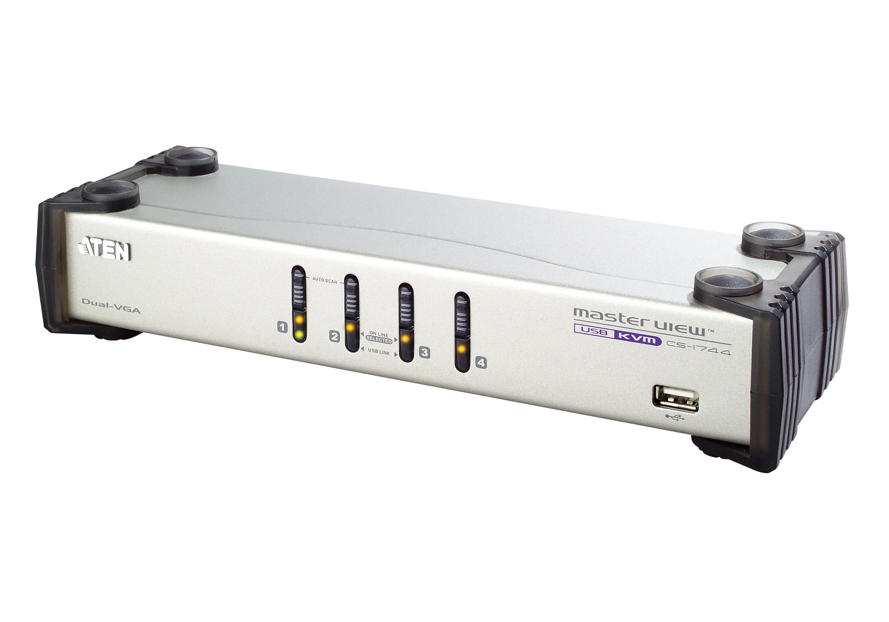 ATEN CS1744 KVM jungiklis Balta